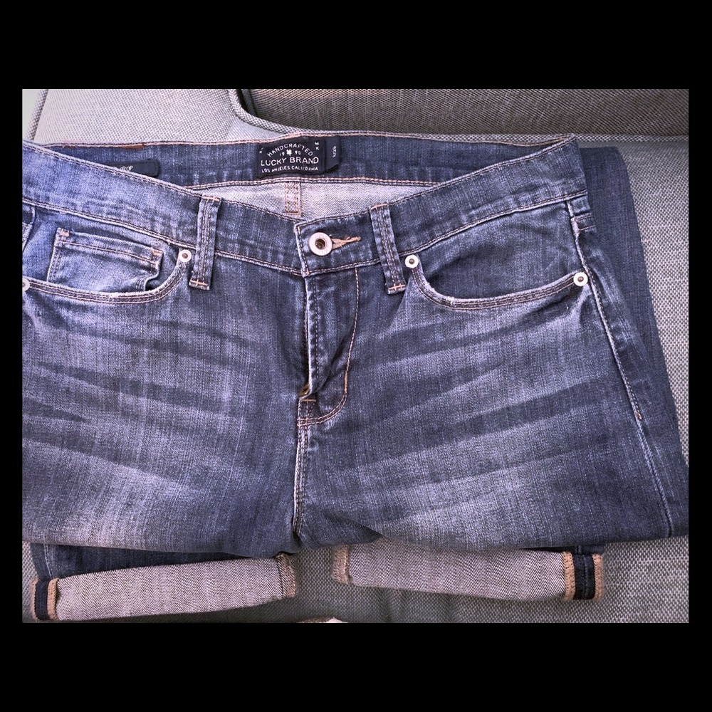 Lucky Brand Low Rise Ripped Mollie Crop